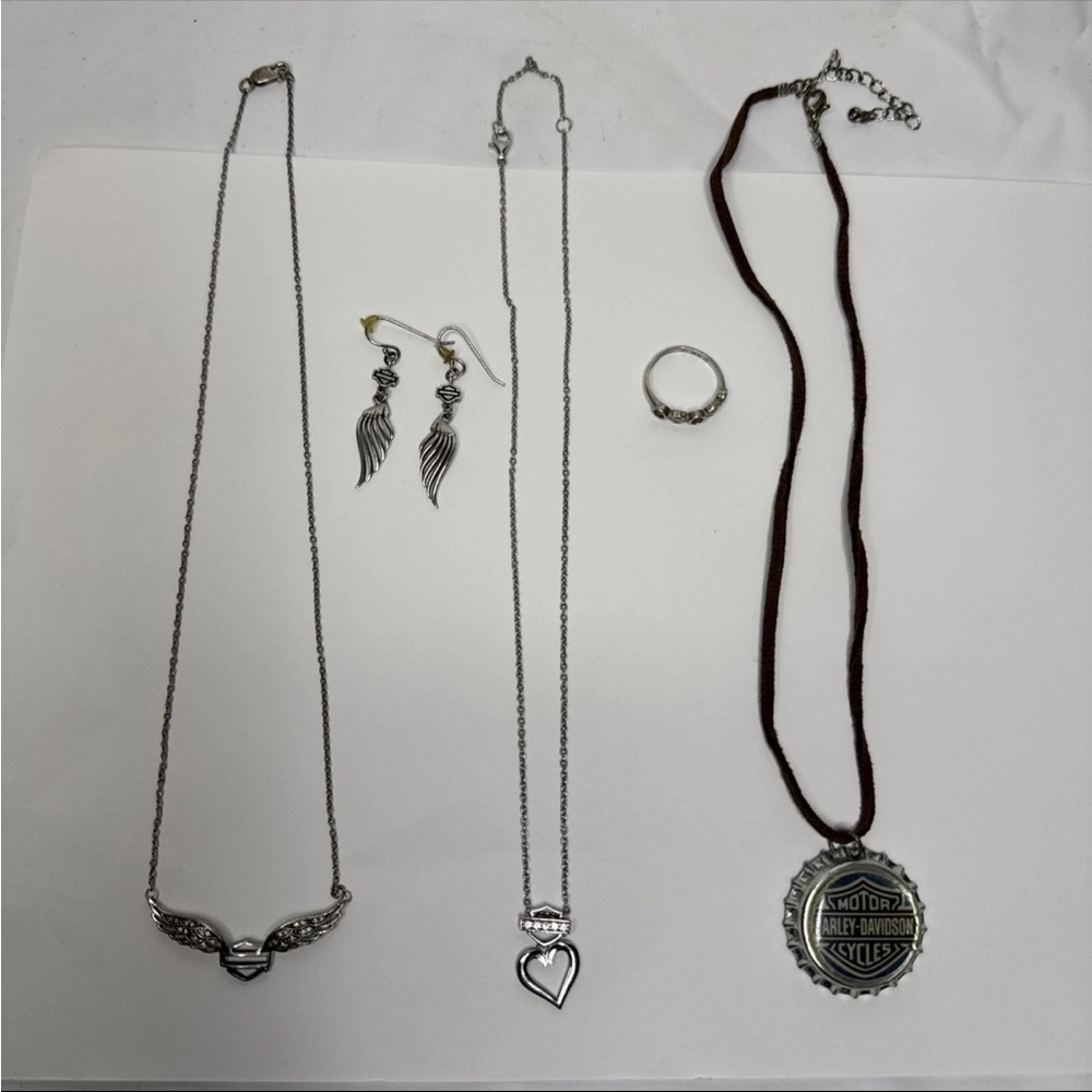 Harley-Davidson Jewelry Set Necklaces Earrings Ring
